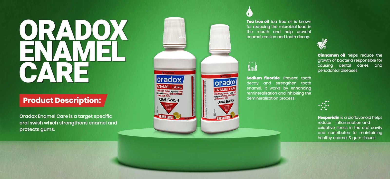 Mouthwash for strong enamel & cavity prevention