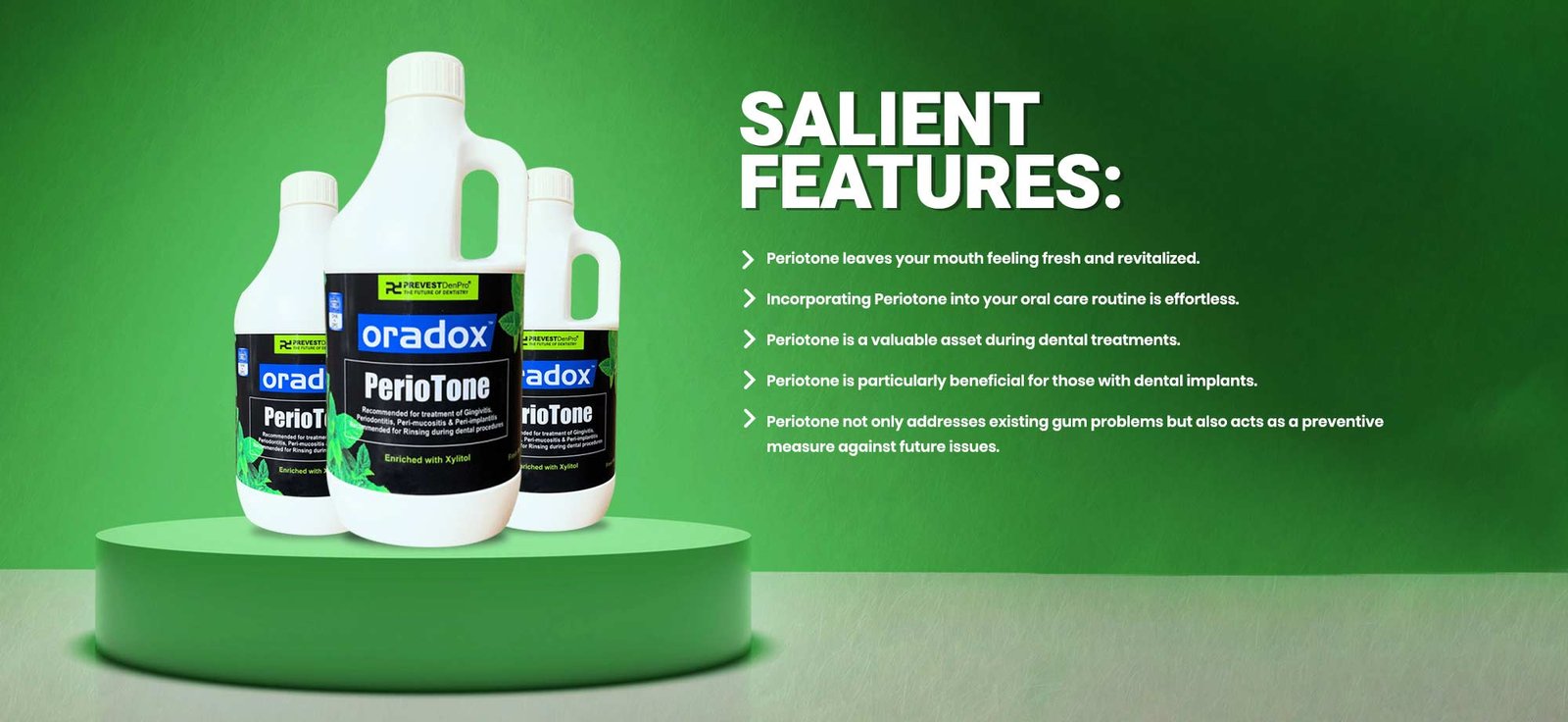 Mouthwash liquid with Chlorhexidine & CPC.