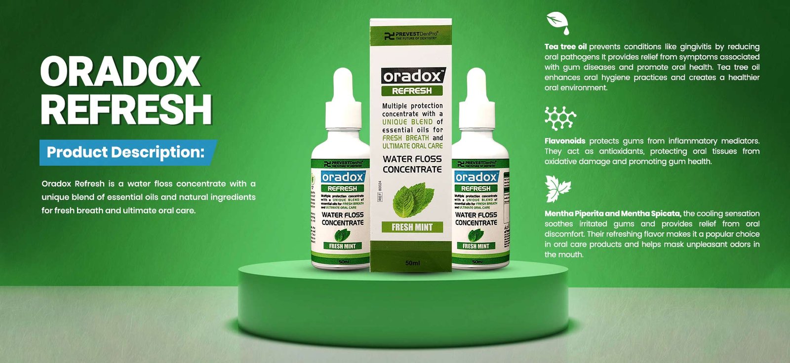 Water flosser concentrate