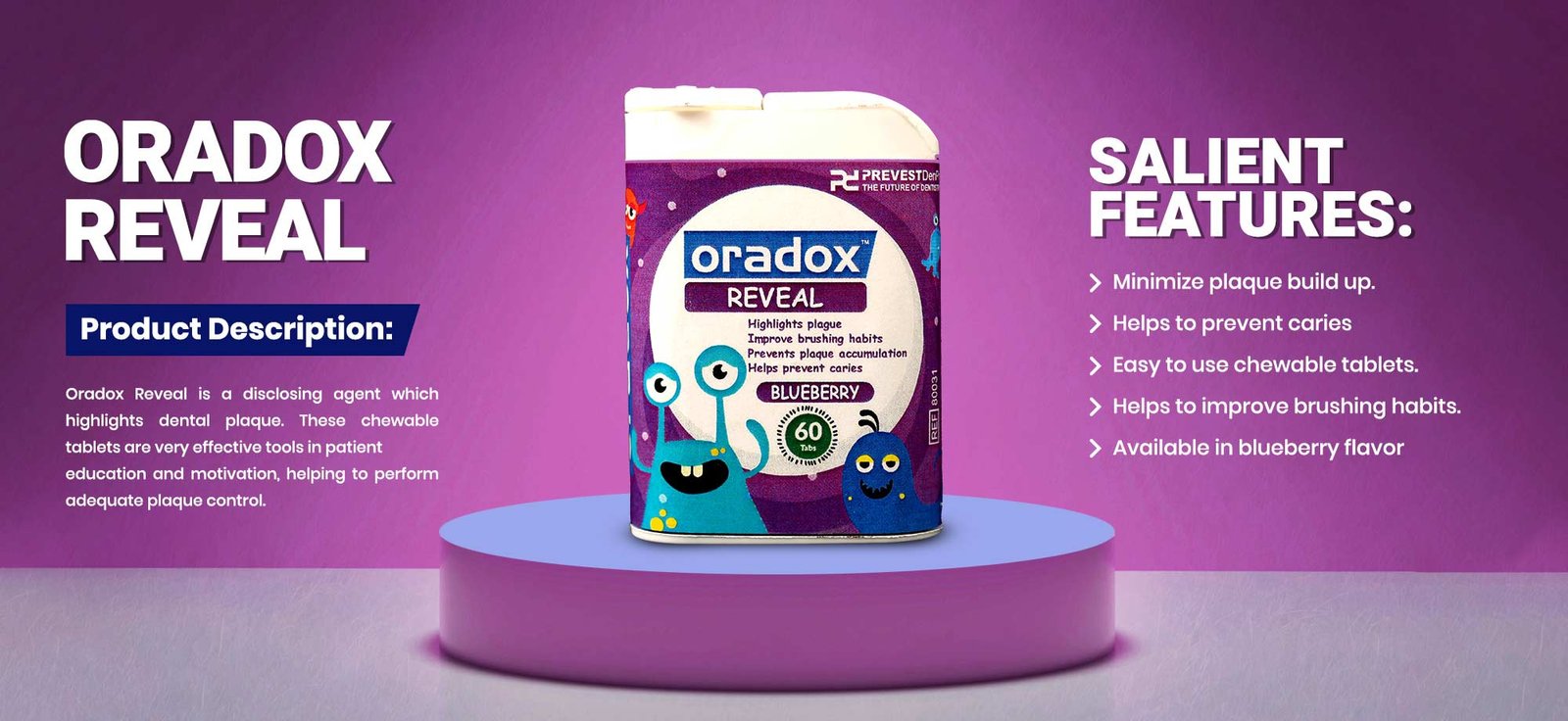 Cavity disclosing or revealing tabs for kids