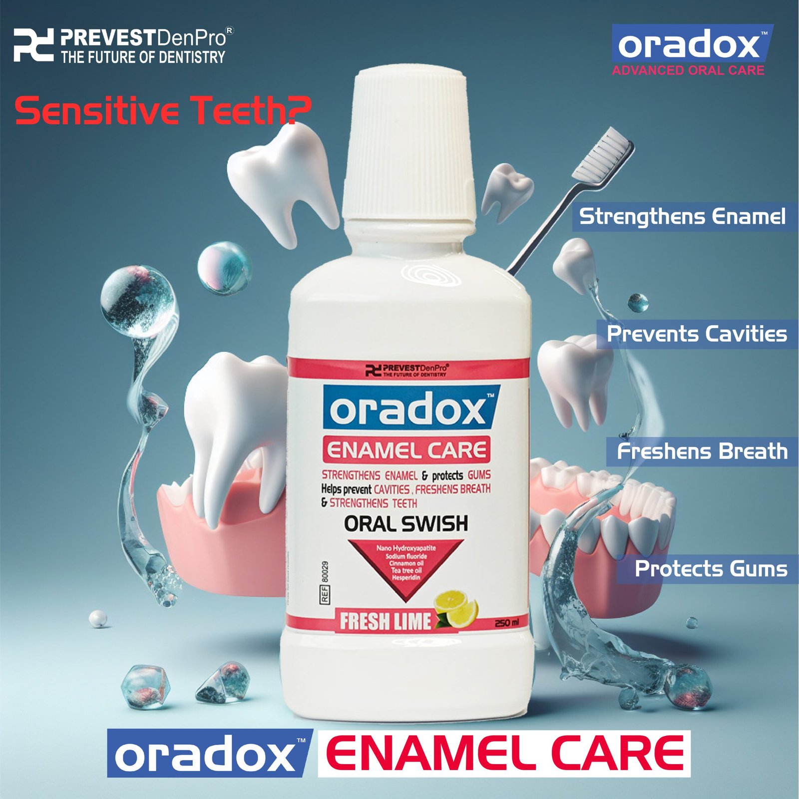 enamel care 3 Nano hydroxyapatite based mouthwash to strengthen enamel & prevent cavities