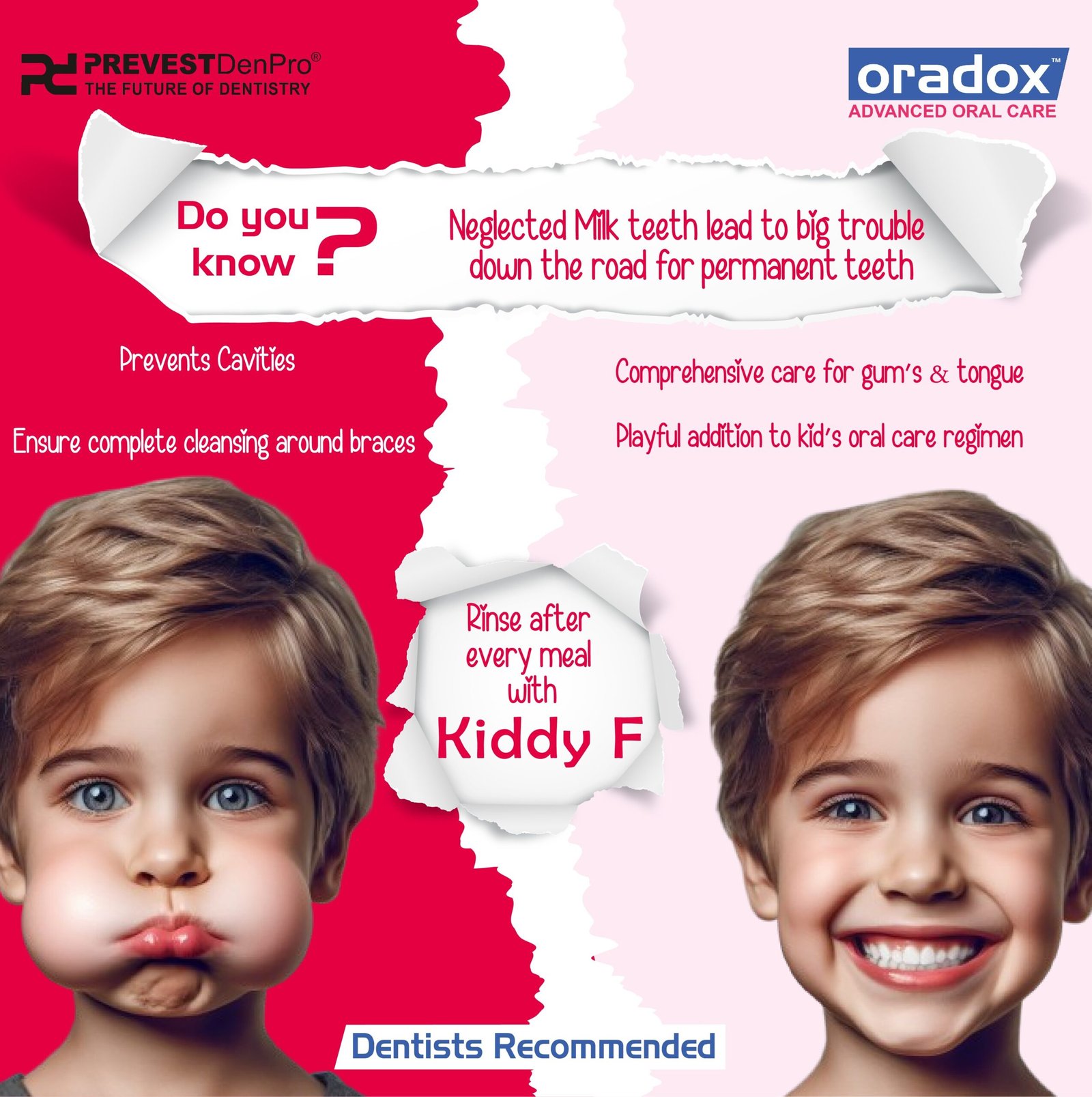 Web Kiddy F anticavity mouthwash tabs to strengthen enamel & prevent cavities