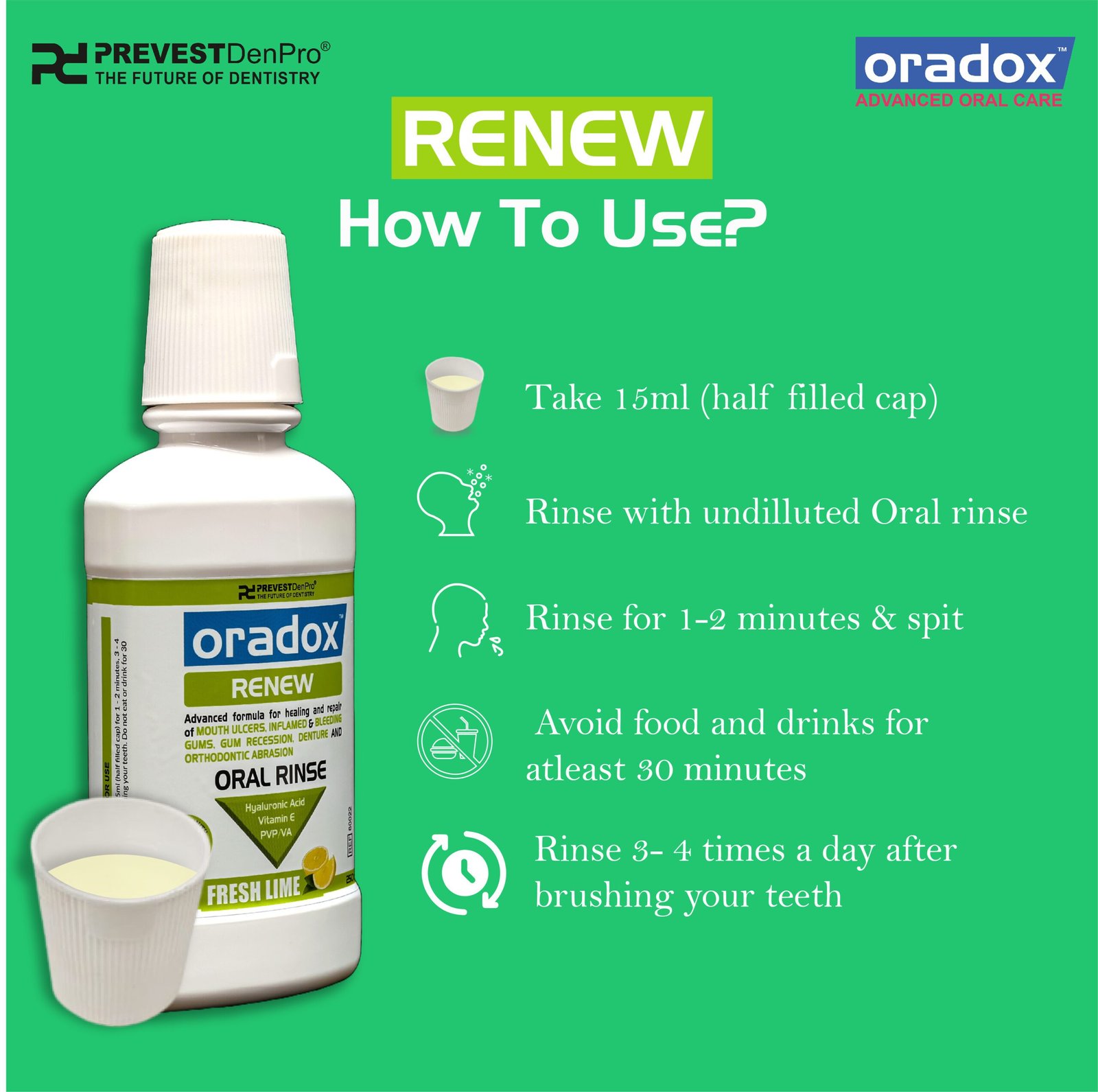 renew 8 Hyaluronic Acid based oral rinse or mouthwash