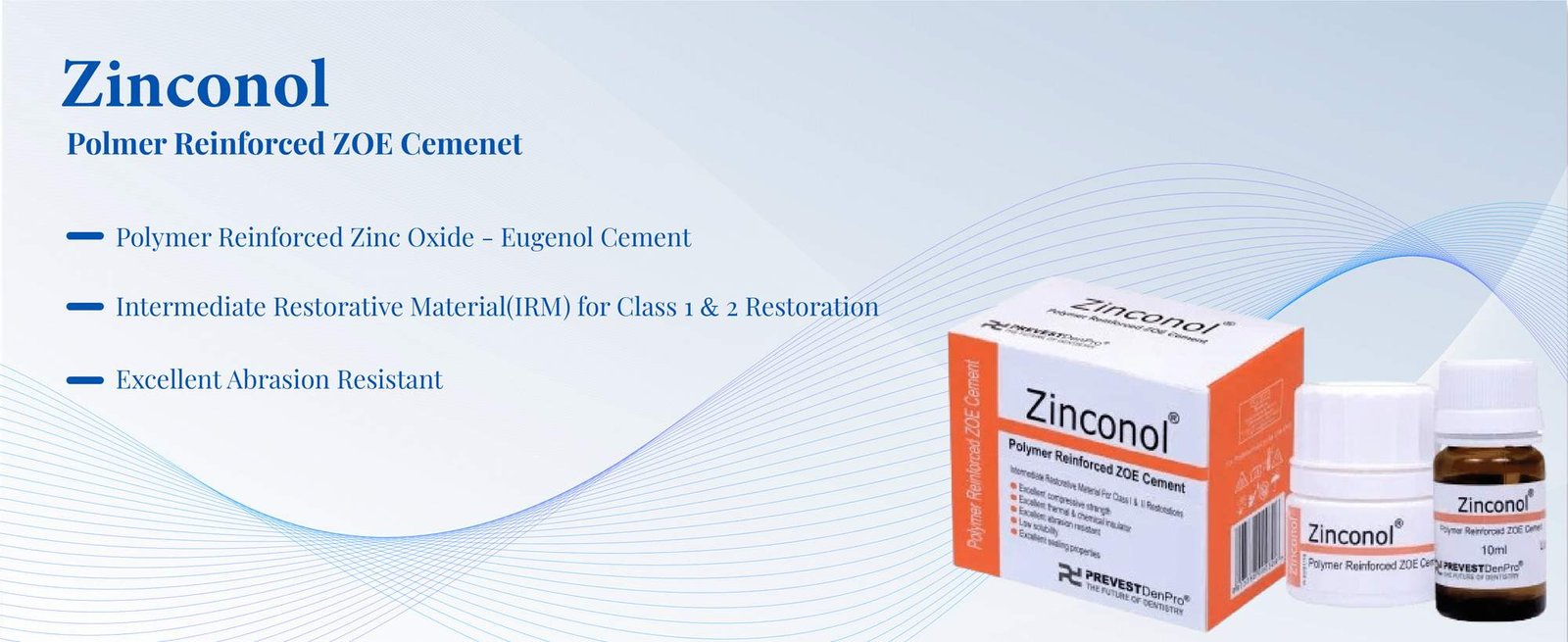 Polymer reinforced zinc oxide eugenol cement